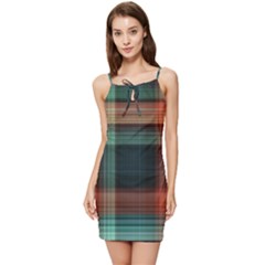 Plaid Tartan Checkered Tablecloth Summer Tie Front Dress by danenraven