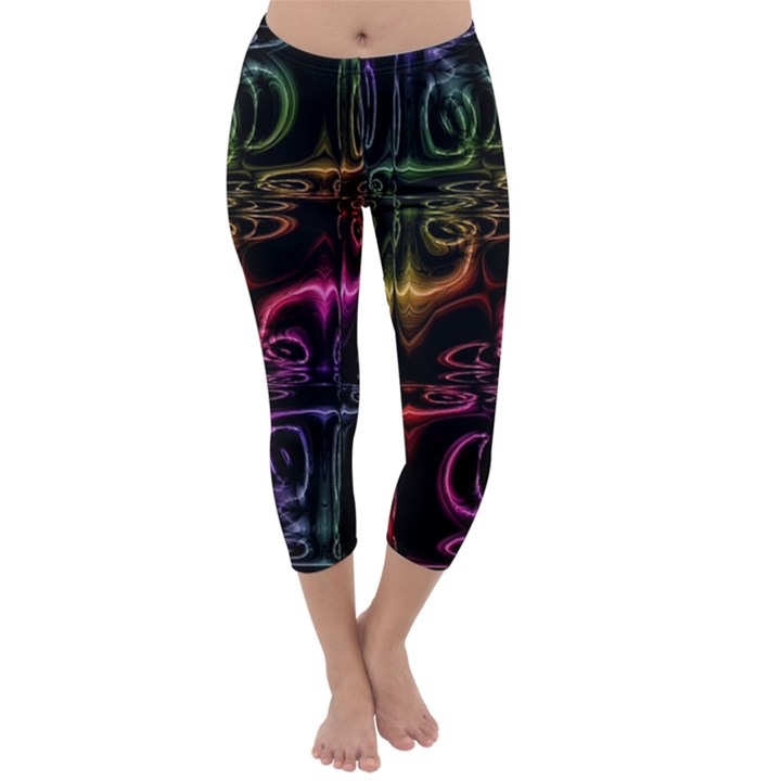 Patina Swirl Capri Winter Leggings 