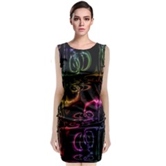 Patina Swirl Classic Sleeveless Midi Dress by MRNStudios