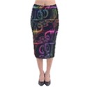 Patina Swirl Velvet Midi Pencil Skirt View1