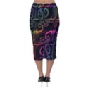 Patina Swirl Velvet Midi Pencil Skirt View2