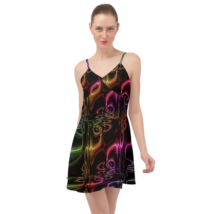 Patina Swirl Summer Time Chiffon Dress