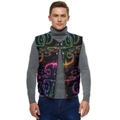 Patina Swirl Men s Short Button Up Puffer Vest	