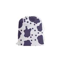 Illustration Cow Pattern Texture Cloth Dot Animal Drawstring Pouch (small) by danenraven