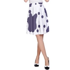 Illustration Cow Pattern Texture Cloth Dot Animal A-line Skirt by danenraven