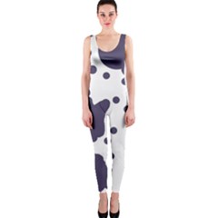 Illustration Cow Pattern Texture Cloth Dot Animal One Piece Catsuit by danenraven