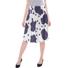 Illustration Cow Pattern Texture Cloth Dot Animal Midi Beach Skirt by danenraven