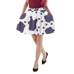 Illustration Cow Pattern Texture Cloth Dot Animal A-line Pocket Skirt by danenraven