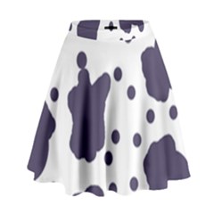 Illustration Cow Pattern Texture Cloth Dot Animal High Waist Skirt by danenraven