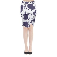 Illustration Cow Pattern Texture Cloth Dot Animal Midi Wrap Pencil Skirt by danenraven