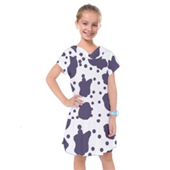 Illustration Cow Pattern Texture Cloth Dot Animal Kids  Drop Waist Dress by danenraven