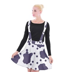 Illustration Cow Pattern Texture Cloth Dot Animal Suspender Skater Skirt by danenraven