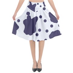 Illustration Cow Pattern Texture Cloth Dot Animal Flared Midi Skirt by danenraven