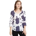 Illustration Cow Pattern Texture Cloth Dot Animal Chiffon Quarter Sleeve Blouse View1