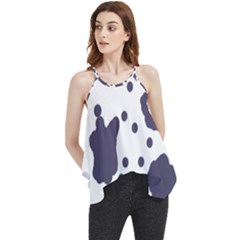 Illustration Cow Pattern Texture Cloth Dot Animal Flowy Camisole Tank Top by danenraven