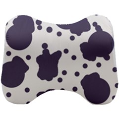 Illustration Cow Pattern Texture Cloth Dot Animal Head Support Cushion by danenraven