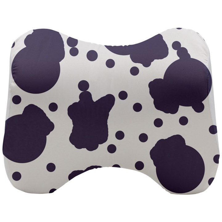 Illustration Cow Pattern Texture Cloth Dot Animal Head Support Cushion