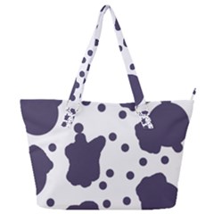 Illustration Cow Pattern Texture Cloth Dot Animal Full Print Shoulder Bag by danenraven