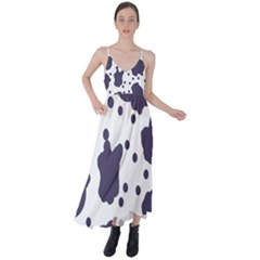 Illustration Cow Pattern Texture Cloth Dot Animal Tie Back Maxi Dress by danenraven