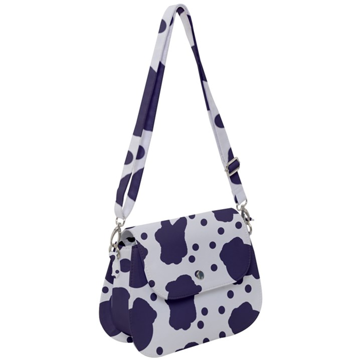 Illustration Cow Pattern Texture Cloth Dot Animal Saddle Handbag