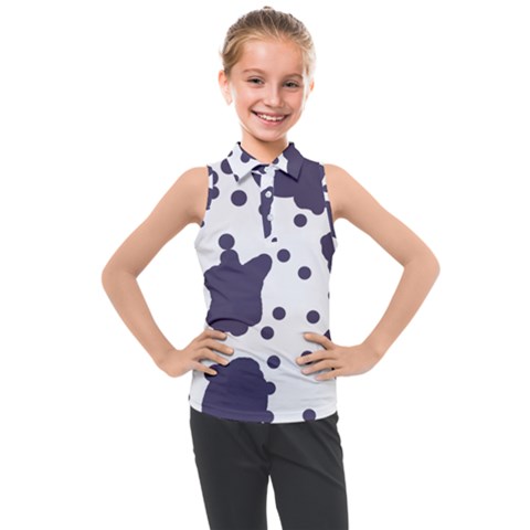 Illustration Cow Pattern Texture Cloth Dot Animal Kids  Sleeveless Polo Tee by danenraven