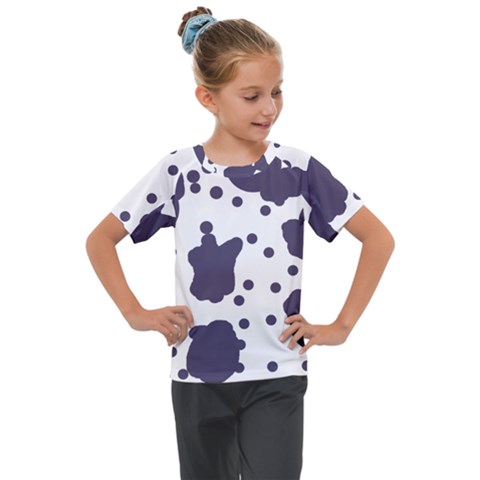 Illustration Cow Pattern Texture Cloth Dot Animal Kids  Mesh Piece Tee by danenraven