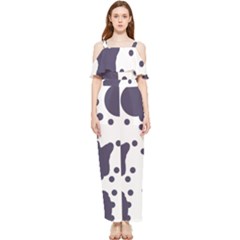 Illustration Cow Pattern Texture Cloth Dot Animal Draped Sleeveless Chiffon Jumpsuit by danenraven