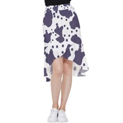 Illustration Cow Pattern Texture Cloth Dot Animal Frill Hi Low Chiffon Skirt by danenraven