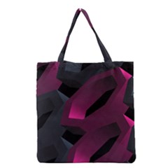 Hexagon Geometric Art Design Grocery Tote Bag by danenraven