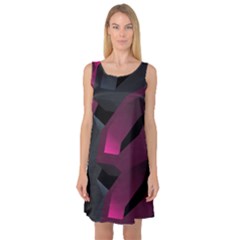 Hexagon Geometric Art Design Sleeveless Satin Nightdress by danenraven