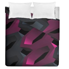 Hexagon Geometric Art Design Duvet Cover Double Side (queen Size) by danenraven