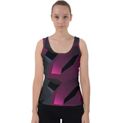 Hexagon Geometric Art Design Velvet Tank Top by danenraven