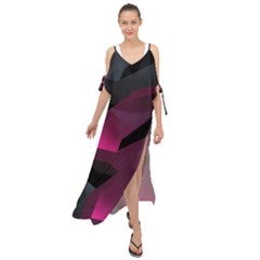 Hexagon Geometric Art Design Maxi Chiffon Cover Up Dress by danenraven