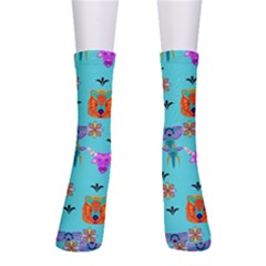 Illustration Design Gardening Texture Crew Socks by danenraven