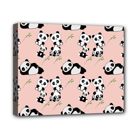 Pattern Panda Bear Canvas 10  X 8  (stretched) by danenraven