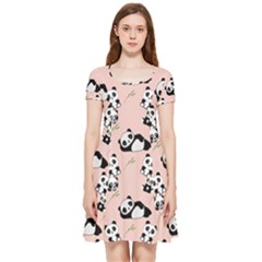 Pattern Panda Bear Inside Out Cap Sleeve Dress by danenraven