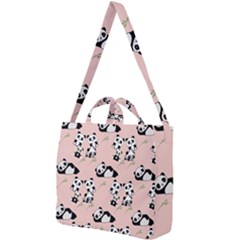 Pattern Panda Bear Square Shoulder Tote Bag by danenraven