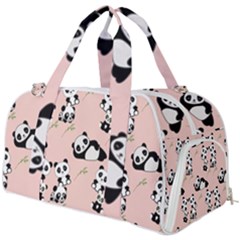 Pattern Panda Bear Burner Gym Duffel Bag by danenraven