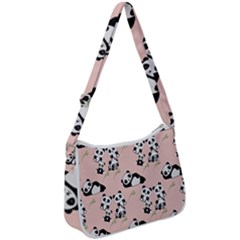 Pattern Panda Bear Zip Up Shoulder Bag by danenraven