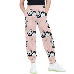 Pattern Panda Bear Kids  Elastic Waist Pants by danenraven