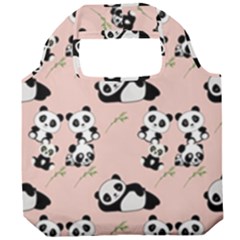 Pattern Panda Bear Foldable Grocery Recycle Bag