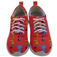 Illustration Elephant Cartoon Animal Monkey Mens Athletic Shoes by danenraven