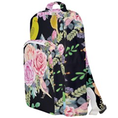 Illustration Bird Flower Floral Background Double Compartment Backpack by danenraven