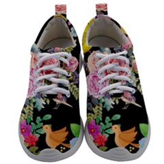 Illustration Bird Flower Floral Background Mens Athletic Shoes by danenraven