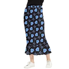 Illustration Pattern Design Home Maxi Fishtail Chiffon Skirt by danenraven