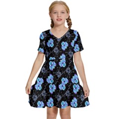 Illustration Pattern Design Home Kids  Short Sleeve Tiered Mini Dress