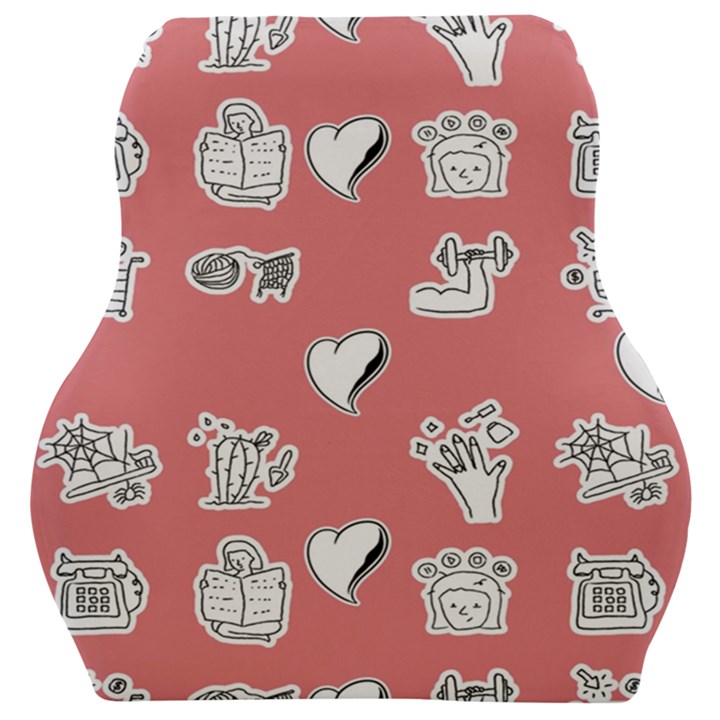 Stickers Hobbies Hearts Reading Car Seat Velour Cushion 