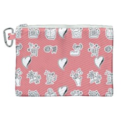 Stickers Hobbies Hearts Reading Canvas Cosmetic Bag (xl) by danenraven