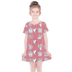 Stickers Hobbies Hearts Reading Kids  Simple Cotton Dress by danenraven