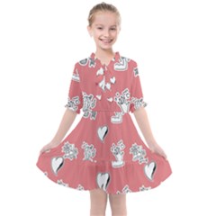 Stickers Hobbies Hearts Reading Kids  All Frills Chiffon Dress by danenraven